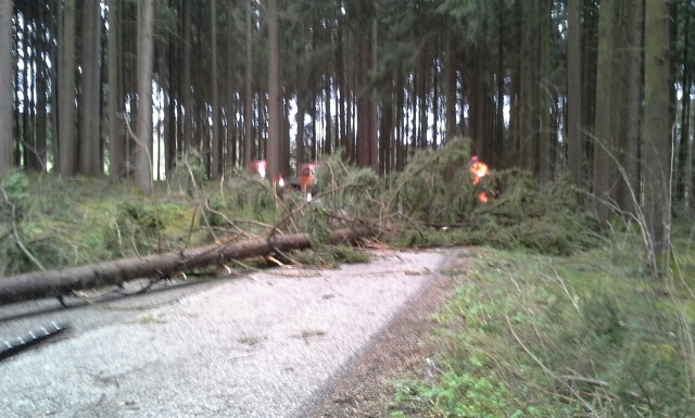 Sturmeinsatz in Aubach