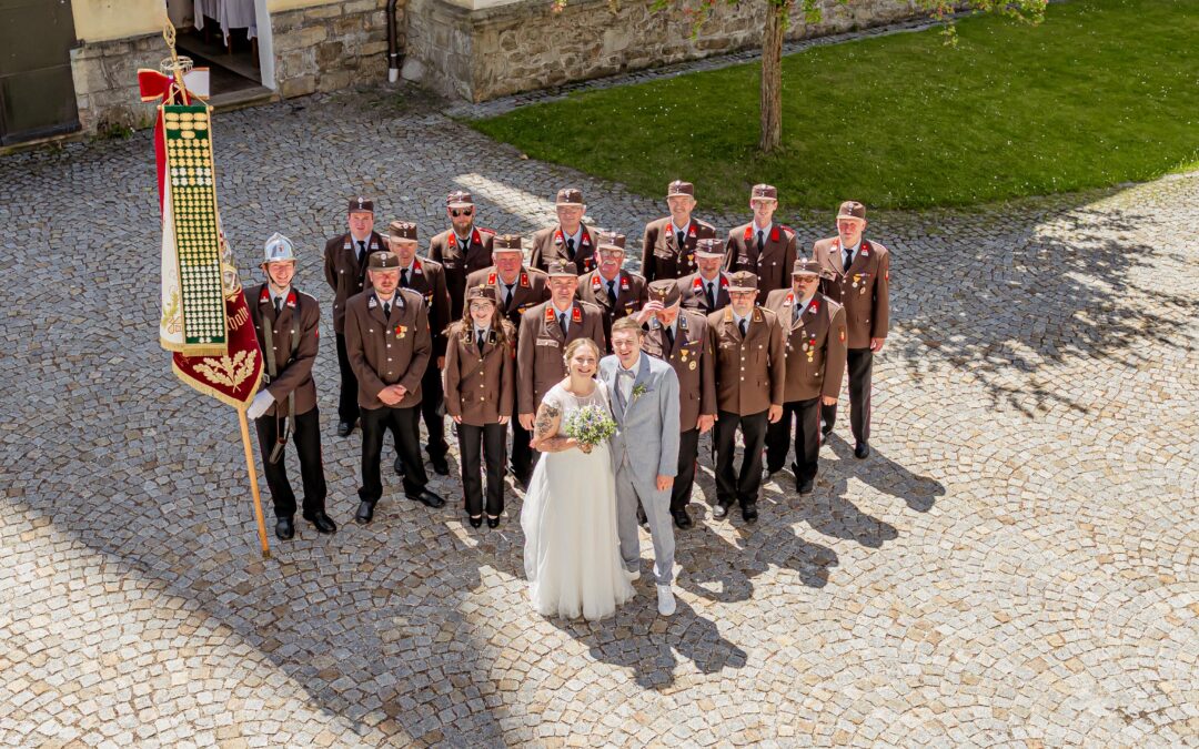 Feuerwehrhochzeit: Unser Kamerad Daniel hat geheiratet